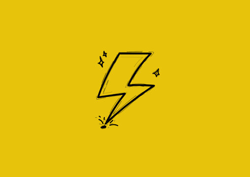 Ilustraci&oacute;n de rayo, energia, alta tension, enectricidad dibujo comico