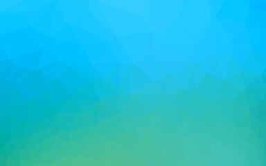 Light Blue, Green vector shining triangular background.