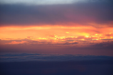Fototapeta premium sunset bloody clouds in sky