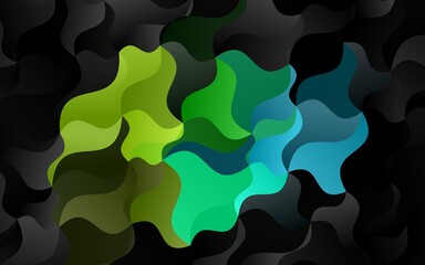 Dark Multicolor, Rainbow vector pattern with bubble shapes.