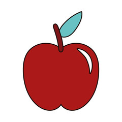 apple red fresh fruit nature icon