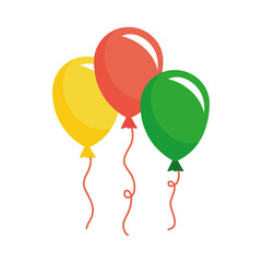 balloons helium floating isolated icon