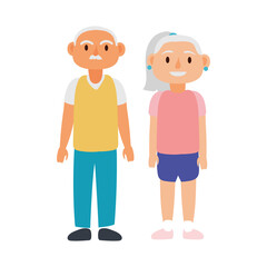 old couple persons avatars characters
