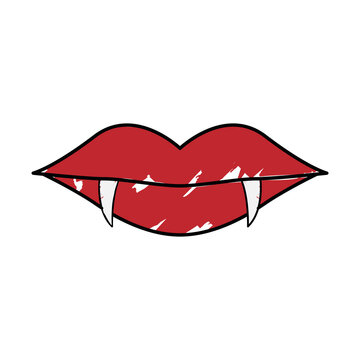 Vampire woman lips
