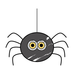 Isolated spider icon. Halloween season icon - Vector