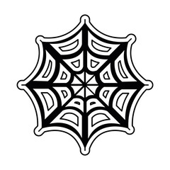 Isolated spiderweb icon. Halloween season icon - Vector