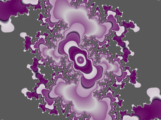 Pink purple gray abstract floral design