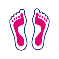 Orthopedic soles line and fill style icon