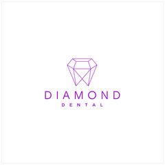 Modern Diamond Tooth Teeth Dental Logo Design Inspiration