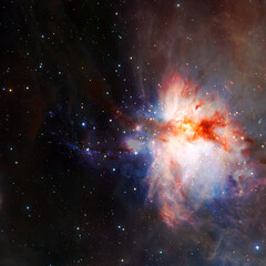 Galaxy cluster. Elements of this image furnished by NASA