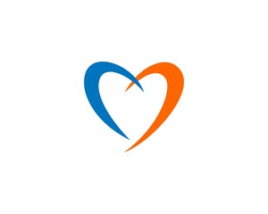 abstract love blue and orange color