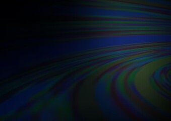 Dark BLUE vector blurred shine abstract template.