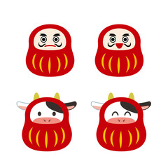 だるまのイラストセット