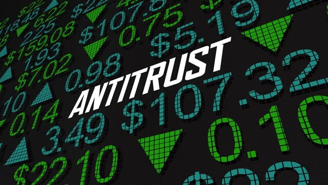 Antitrust Stock Market Financial Company Rule Law Regulation 3d Animation