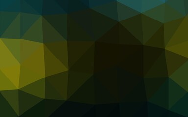 Dark Green, Yellow vector abstract mosaic pattern.