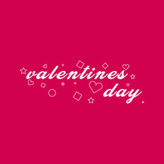 Fototapeta na wymiar valentines day logo design concept typo
