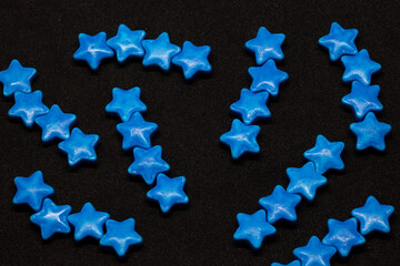 blue stars pattern on black texture