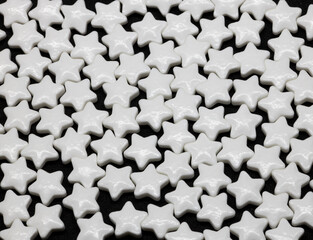 white stars texture on black background