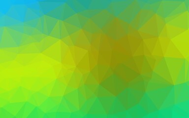 Light Green, Yellow vector polygonal background.