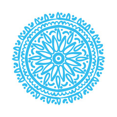 blue mandala floral ethnicity isolated icon