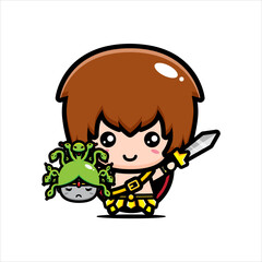 the character of the god perseus and the head of the medusa