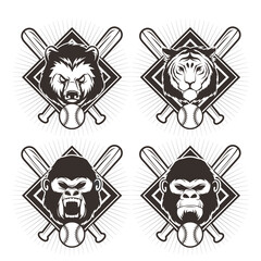 Vector logo, badge, symbol, icon template design with Wild Animal Theme
