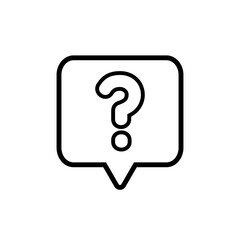 Vector Simple Isolated Question Mark Pointing Marker