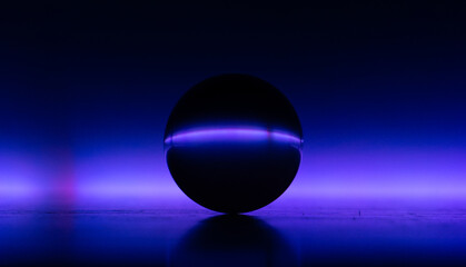 fondo negro, esfera de cristal, fondo de color, horizonte. colores