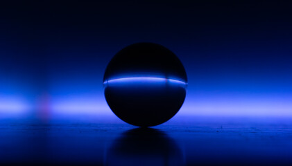 fondo negro, esfera de cristal, fondo de color, horizonte. colores
