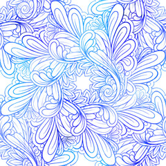 Fantasy decorative ornamental seamless pattern