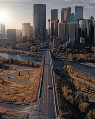 City of Calgary Centre Street into downtown