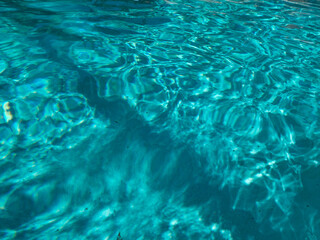 Blue Pool Water with Shadows and Water Swirls