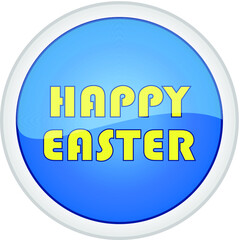 happy easter button icon