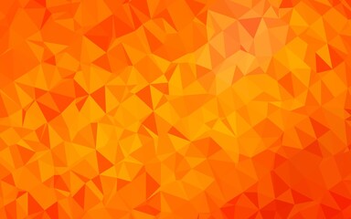 Light Orange vector shining triangular pattern.