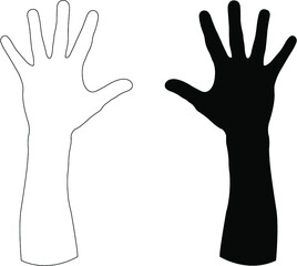 silhouette of hands