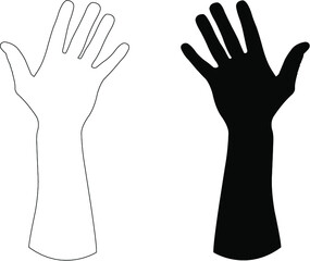 Fototapeta premium hands in black and white