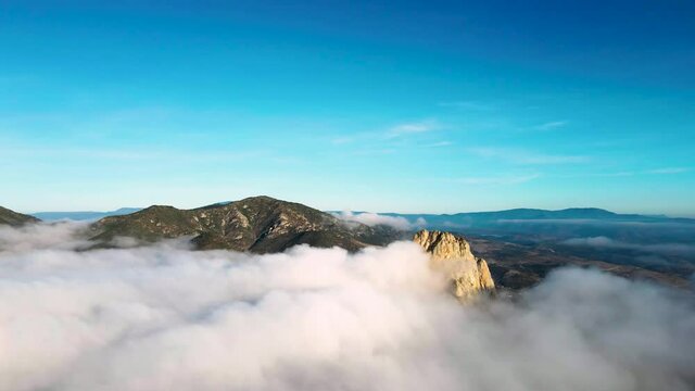 Aerial Drone Shot from Pe&ntilde;a de Bernal, Quer&eacute;taro, M&eacute;xico