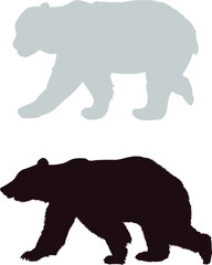 Naklejka na ściany i meble silhouette of a polar bear