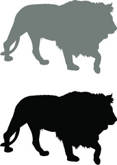 silhouette of a lion