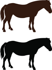 horse silhouette vector