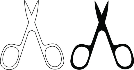 Obraz na płótnie Canvas set of scissors isolated