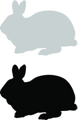 silhouette of a rabbit