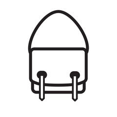 messenger bag icon vector symbol template