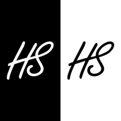 hs logo design vector icon symbol