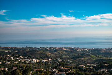panoramic view from the top of the village of Mijas