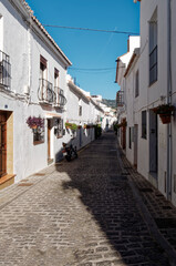 View of streets of Mijas Village, Spain