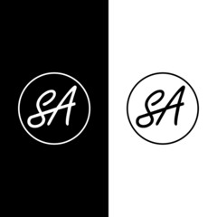 sa luxury logo design vector icon symbol