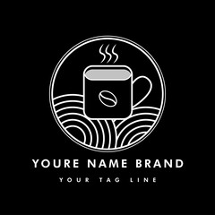 Editable coffee logo for coffee shop