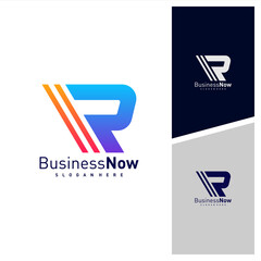 Initial R logo design vector template, Illustration Letter R design Concept, Icon symbol