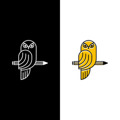 owl logo design vector icon symbol